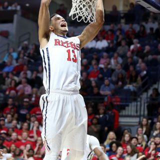 Ole Miss Men's Basketball vs Auburn on January 27th, 2016 at The Pavilion at Ole Miss in Oxford, MS.